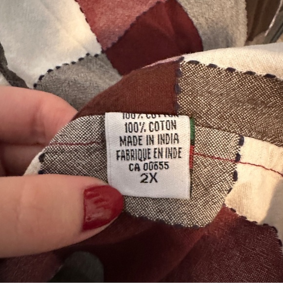 Y2K Vintage Plaid Short Sleeve Button Up Shirt - Picture 3 of 3